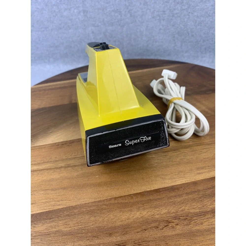 Vintage Sears Super Five Hand‎ Mixer Banana Yellow Works No Beaters #400.828800